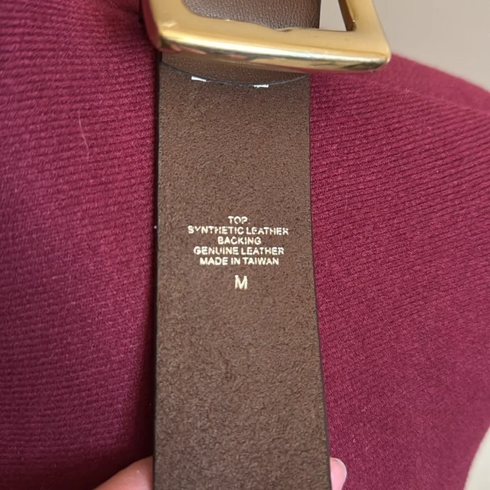 Express brown and gold leather belt size medium